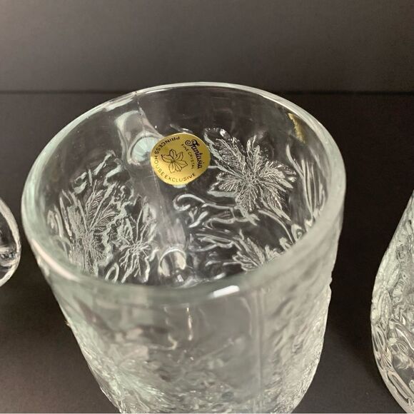 VTG Princess House Set of 6 Fantasia Glass Mugs - Picture 3 of 5